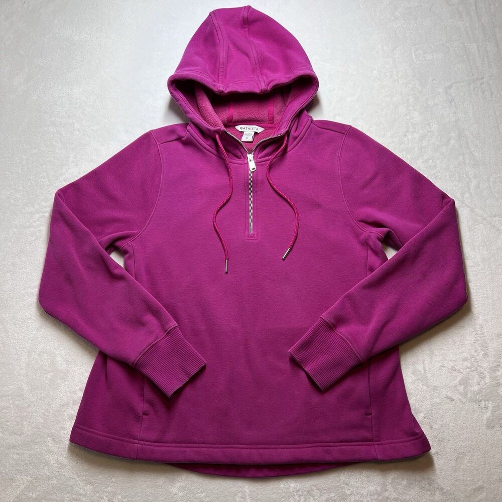 Atheta Cozy Karma 1/4 Zip Hoodie Pullover Women’s Electric Fuchsia Pink Size M